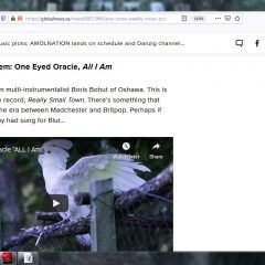 Alan Cross picks One Eyed Oracle as “Undiscovered Gem”
